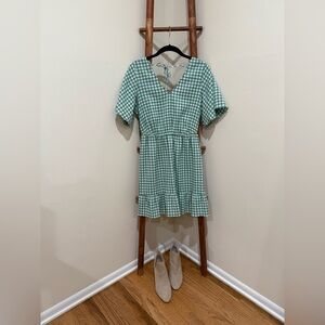 Spring Gingham Tie Back Dress